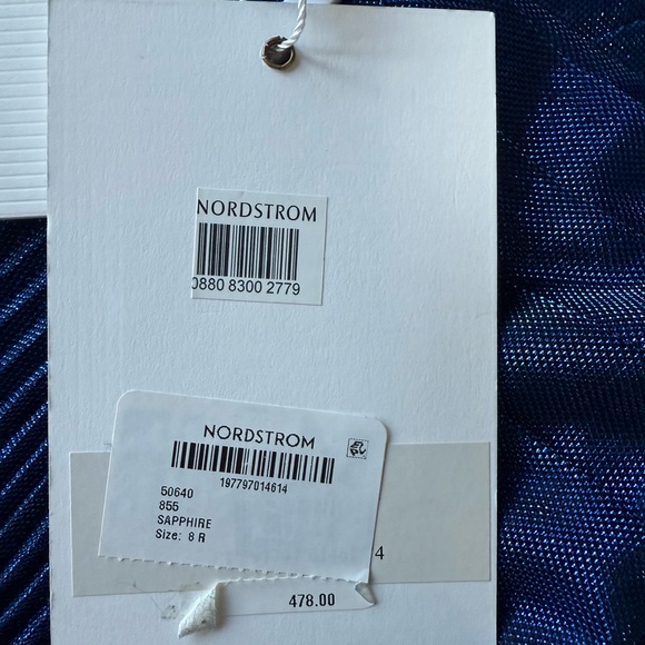 Mac Duggal Shimmering Blue Maxi Dress - Picture 8 of 9